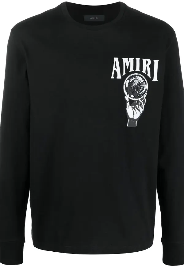 AMIRI långärmad t-shirt med tryck - Svart