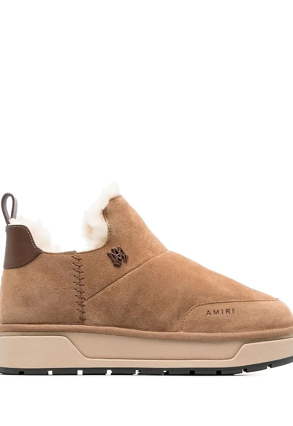 AMIRI Malibu ankelboots i fårskinn - Neutral
