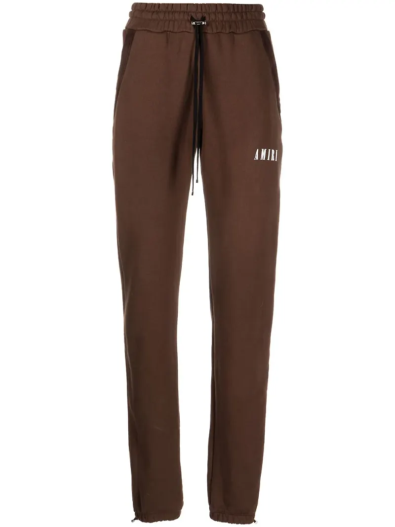 AMIRI mjukisbyxor med logotyp - Brun