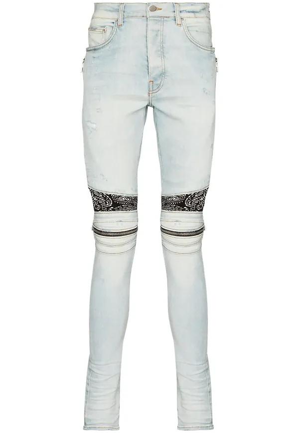 AMIRI MX2 Bandana skinny-jeans - Blå