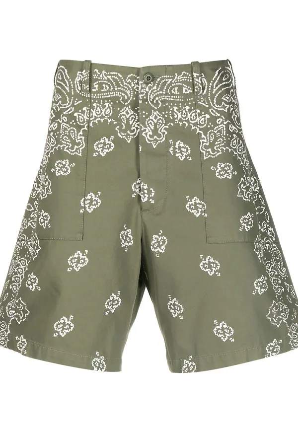 AMIRI mönstrade bermudashorts - Grön