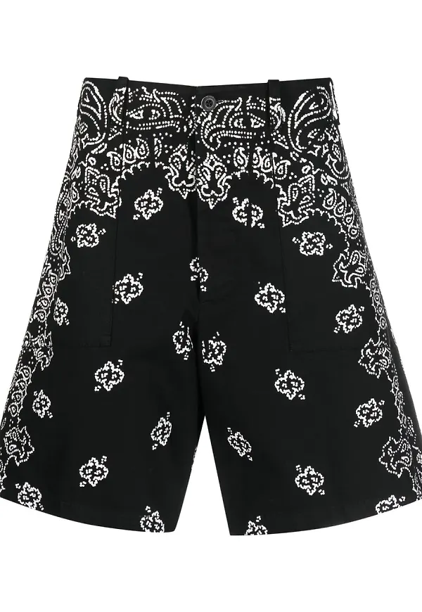 AMIRI mönstrade bermudashorts - Svart