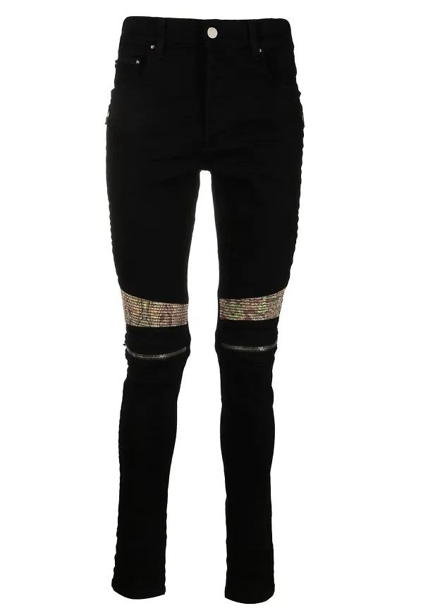 AMIRI paisleymönstrade skinny-jeans - Svart