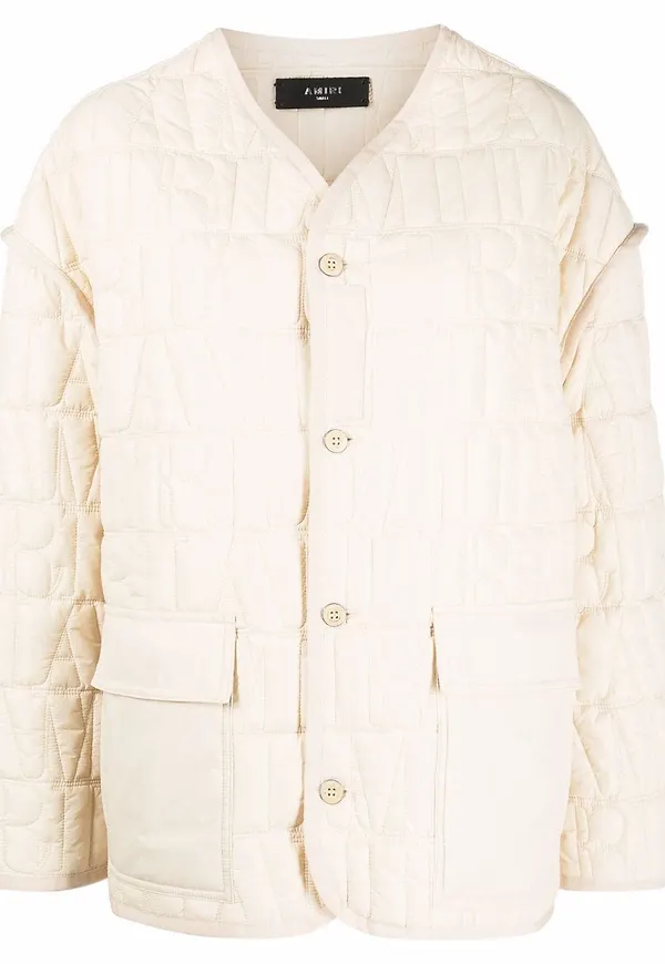 AMIRI quiltad vadderad jacka - Neutral