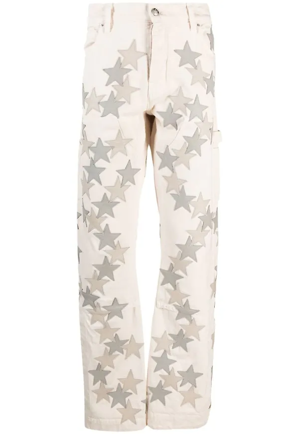 AMIRI raka jeans med stjärnmärke - Neutral