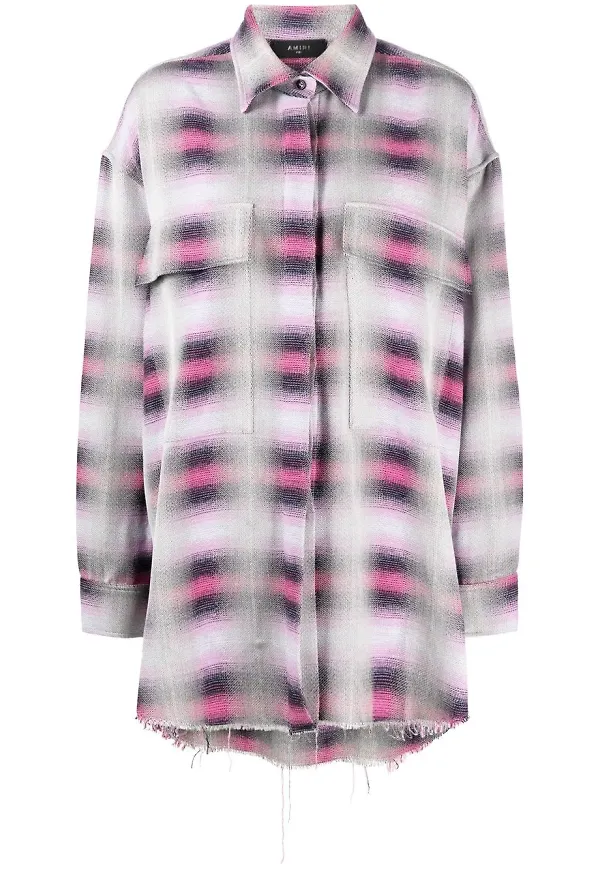 AMIRI rutig flanellskjorta - Rosa