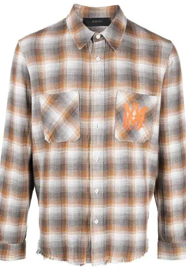 AMIRI rutig skjorta - Orange
