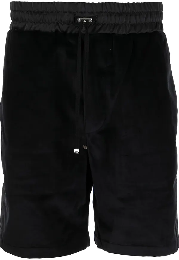 AMIRI shorts med sammetseffekt och duffelknäppning - Svart