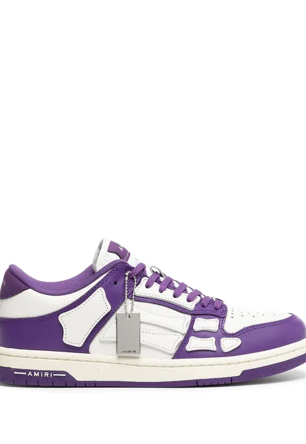 AMIRI Skel Top låga lädersneakers - Lila