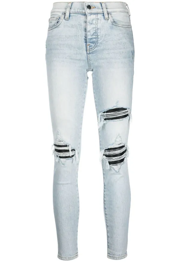 AMIRI skinny-jeans med hög midja - Blå