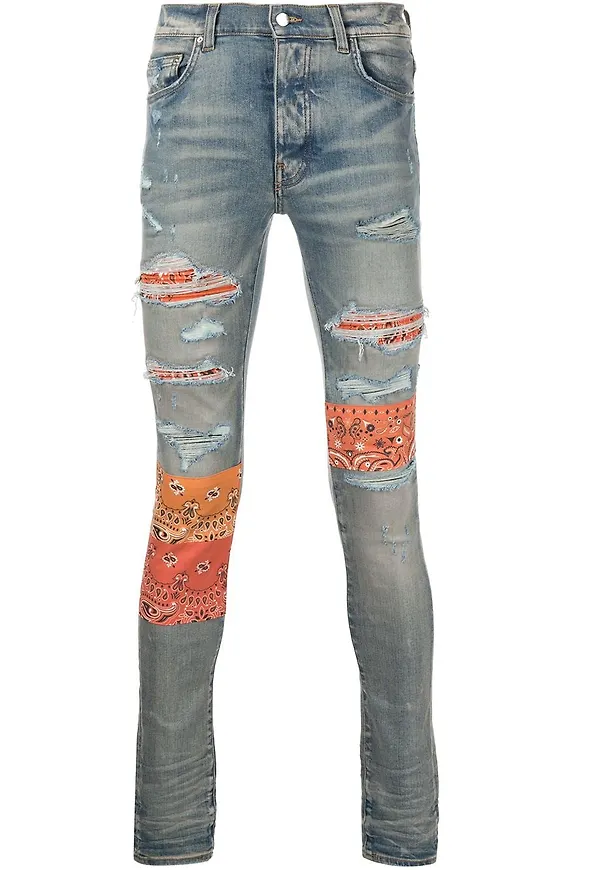 AMIRI skinny-jeans med märke - Blå