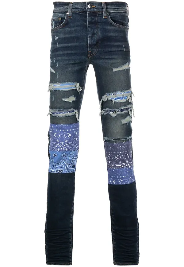 AMIRI skinny-jeans med märke - Blå