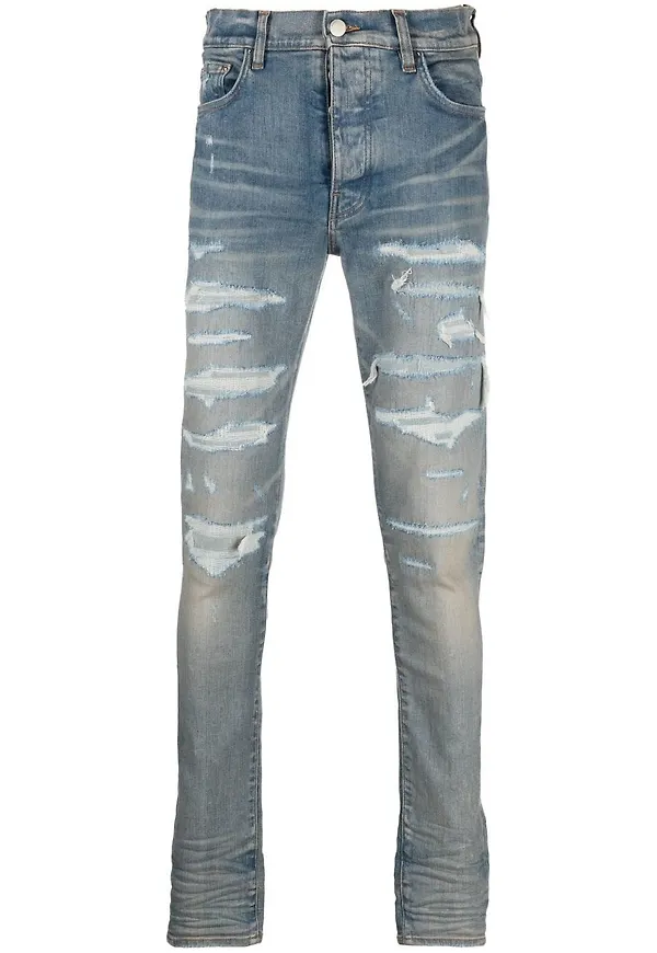 AMIRI skinny-jeans med sliten effekt - Blå