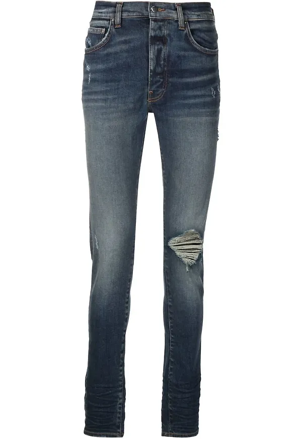 AMIRI skinny-jeans med sliten effekt - Blå