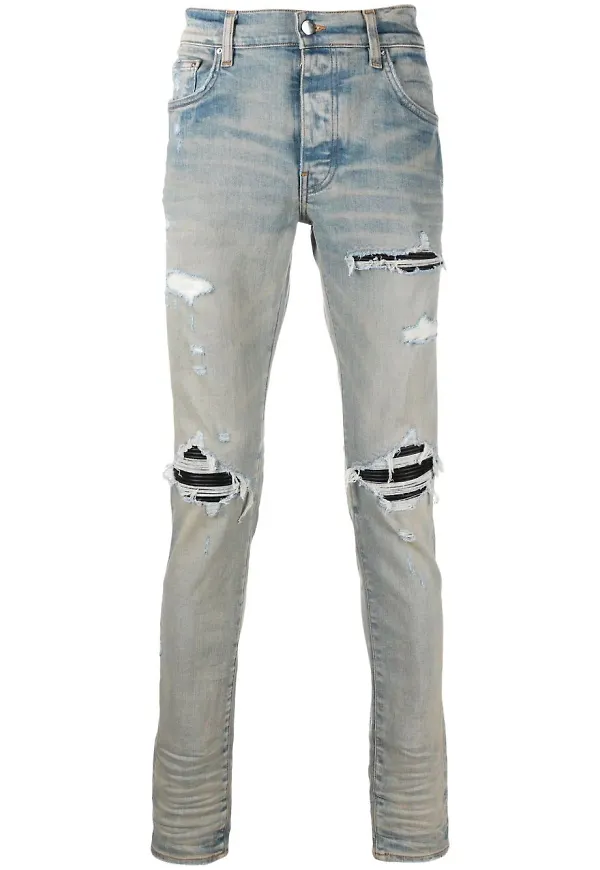 AMIRI skinny-jeans med sliten finish - Blå