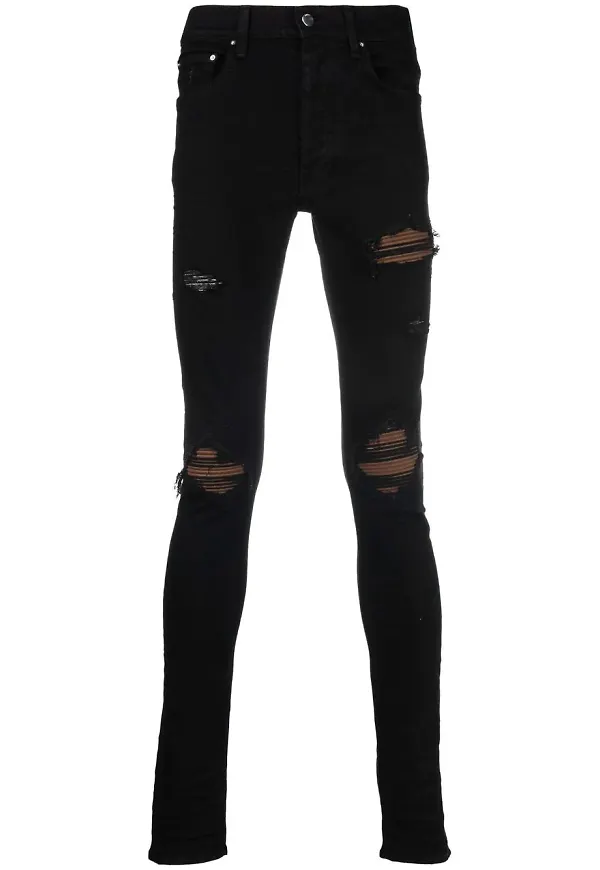 AMIRI skinny-jeans med sliten finish - Svart