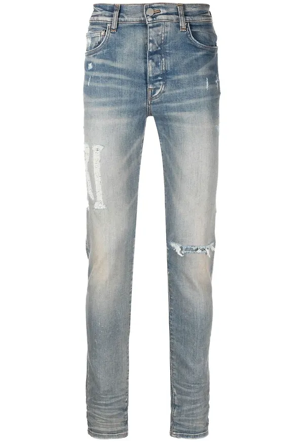 AMIRI skinny-jeans med slitning - Blå
