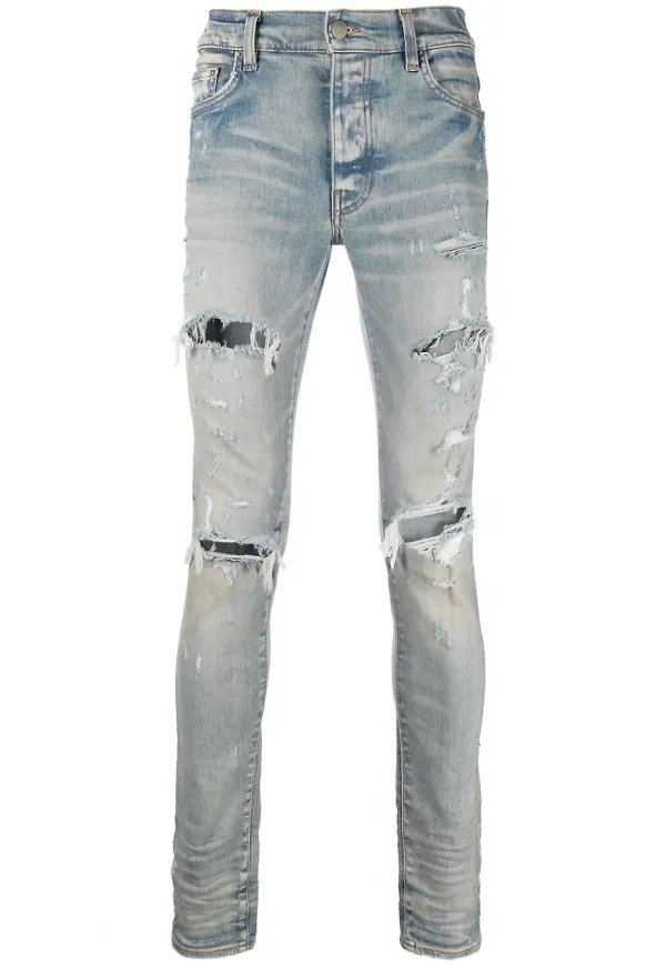 AMIRI skinny-jeans med slitning - Blå