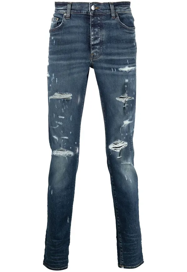 AMIRI skinny-jeans med slitning - Blå