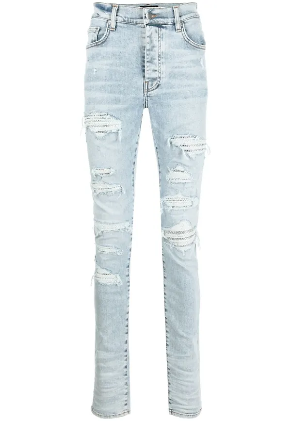 AMIRI skinny-jeans med slitning - Blå