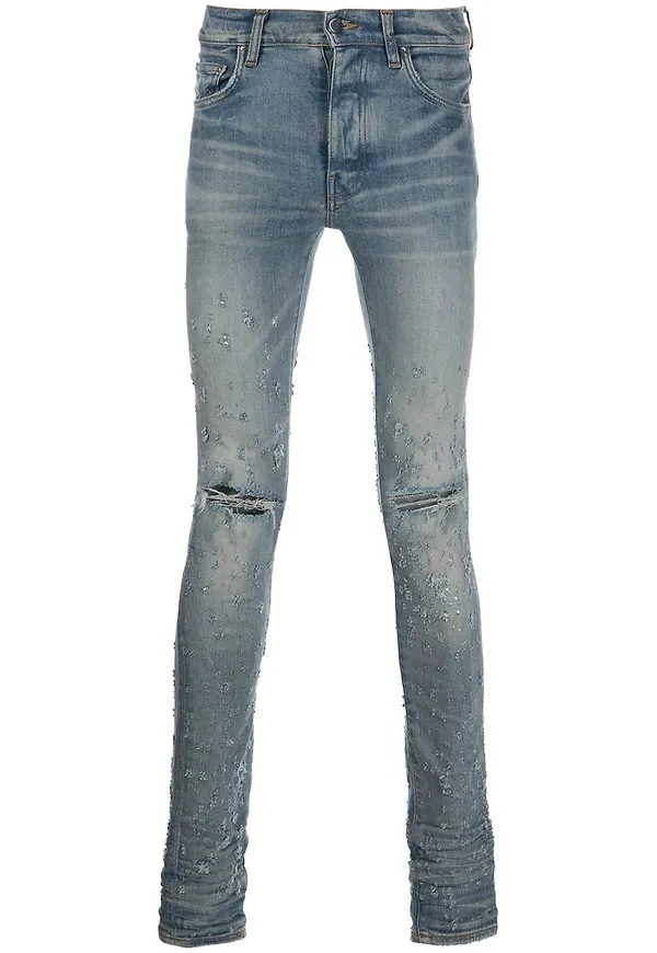 AMIRI skinny-jeans med slitning - Blå