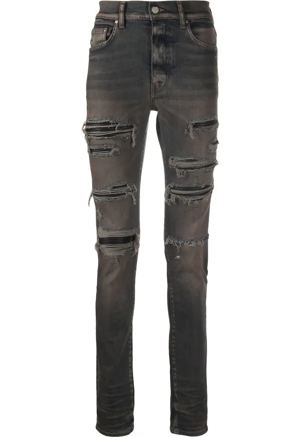AMIRI skinny-jeans med slitning - Brun