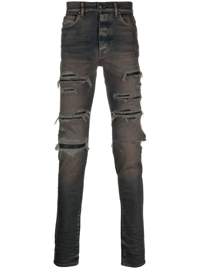 AMIRI skinny-jeans med slitning - Grå