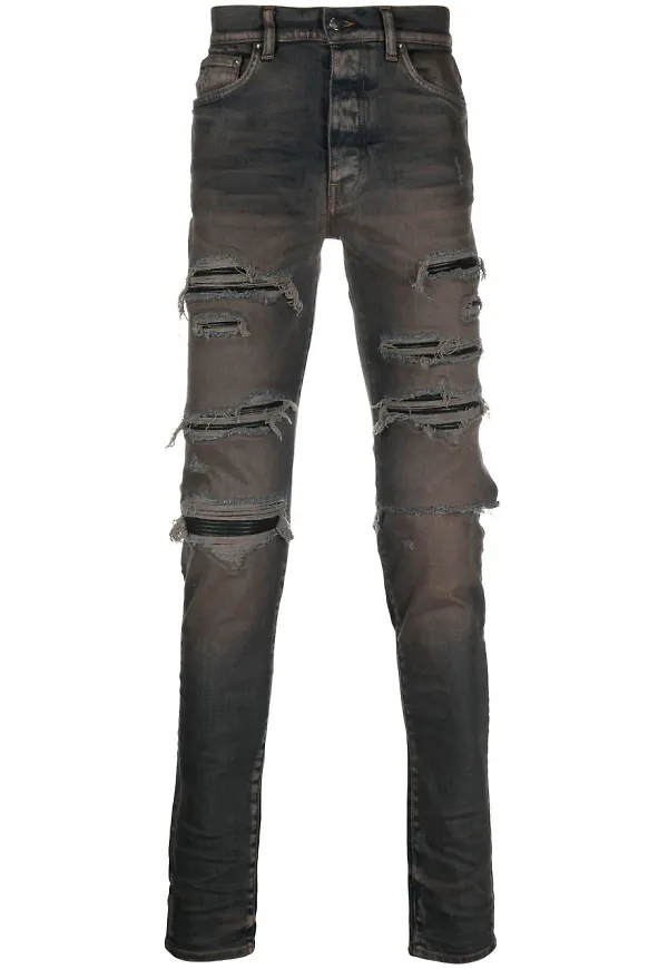 AMIRI skinny-jeans med slitning - Grå