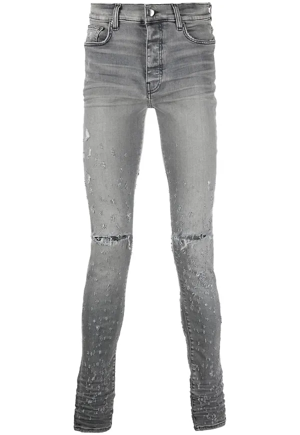 AMIRI skinny-jeans med slitning - Grå