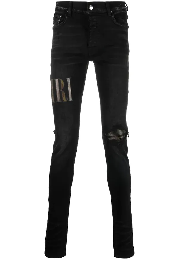 AMIRI skinny-jeans med slitning - Svart