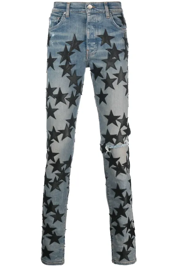 AMIRI skinny-jeans med stjärnmärke - Blå