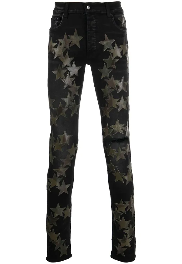 AMIRI skinny-jeans med stjärnmärke - Svart