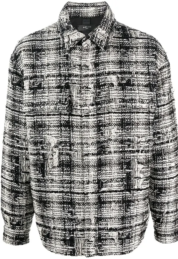 AMIRI skjortjacka i tweed - Svart