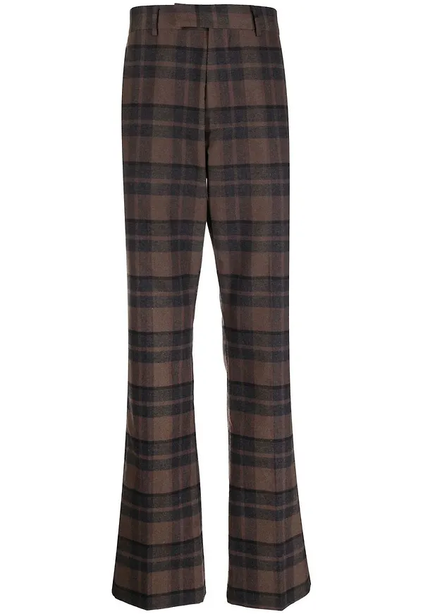 AMIRI skotskrutiga slacks - Brun