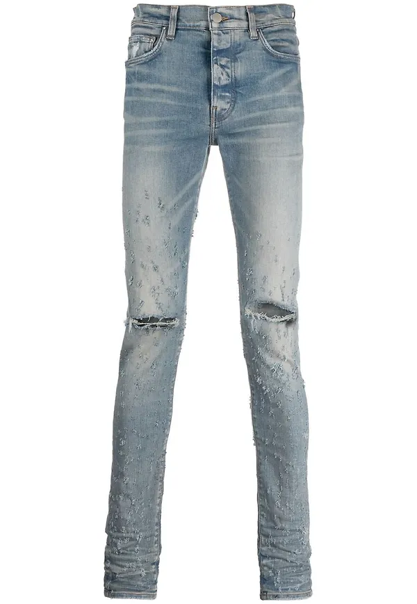 AMIRI slim fit-jeans med slitning - Blå