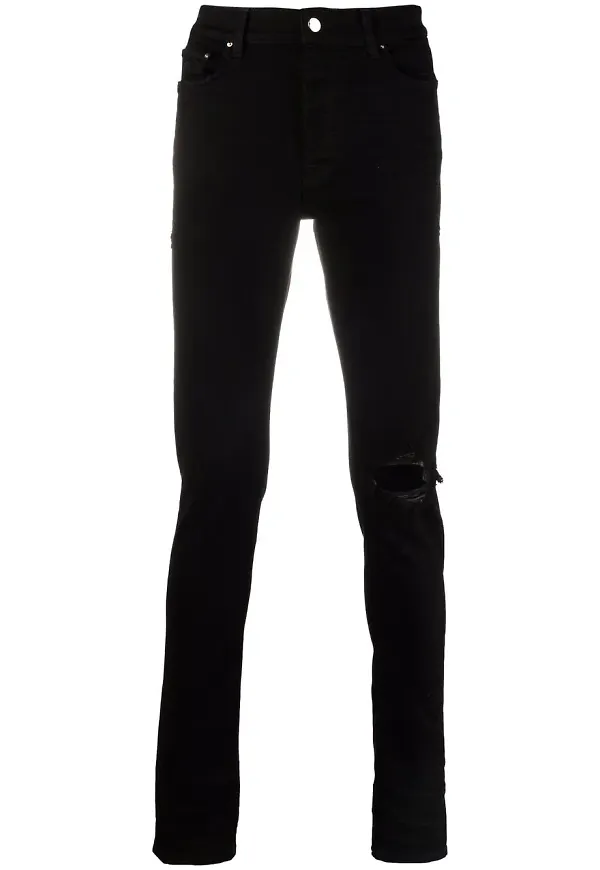 AMIRI slim fit-jeans med slitning - Svart