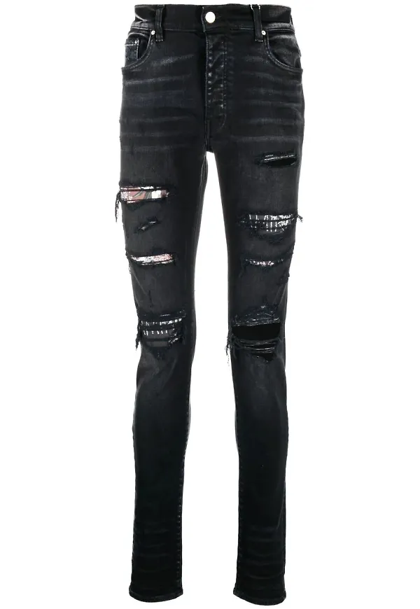 AMIRI slim fit-jeans med slitning - Svart