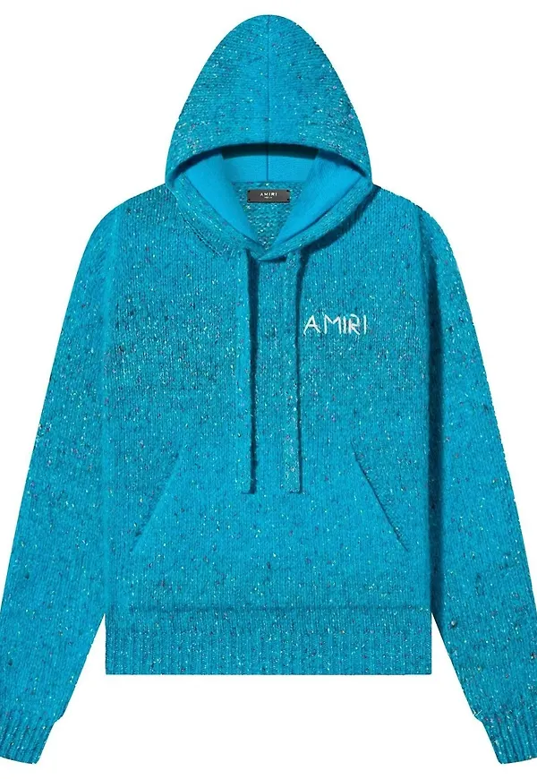 AMIRI stickad hoodie - Blå
