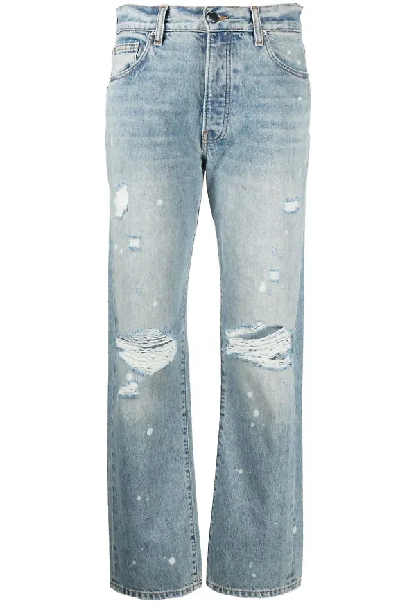 AMIRI straight-jeans med färgstänk - Blå