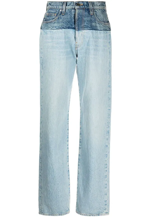 AMIRI straight-jeans med hög midja - Blå