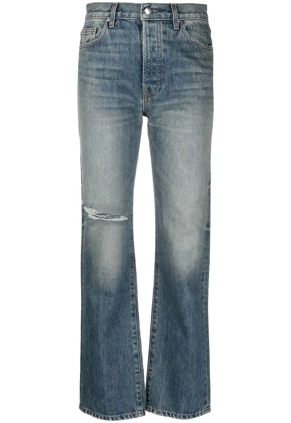 AMIRI straight-jeans med sliten effekt - Blå