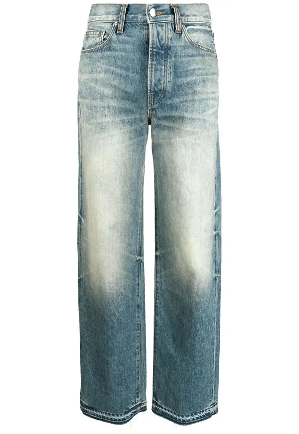 AMIRI straight-jeans med slitning - Blå