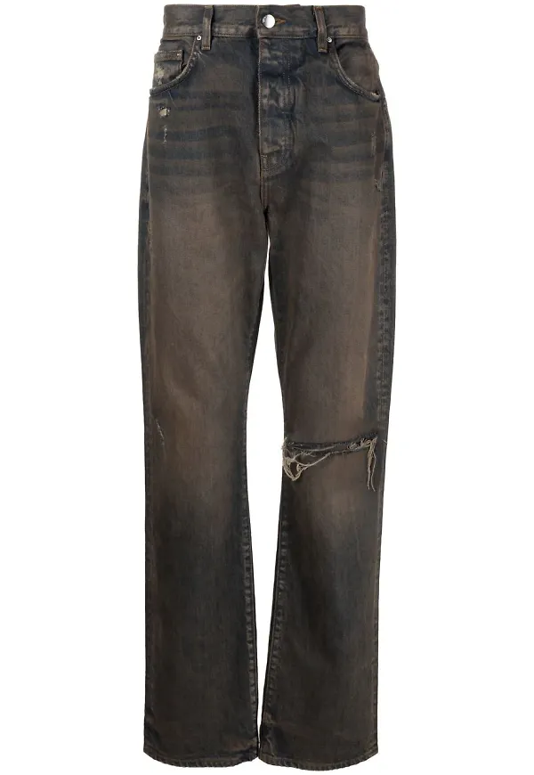 AMIRI straight-jeans med slitning - Blå