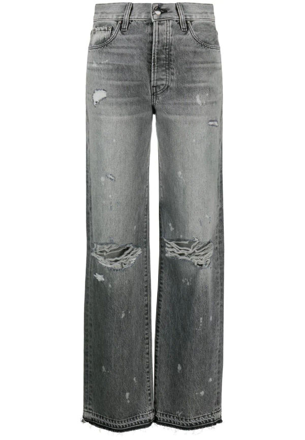 AMIRI straight-jeans med slitning - Grå