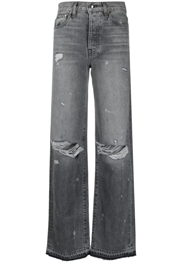 AMIRI straight-jeans med slitning - Grå