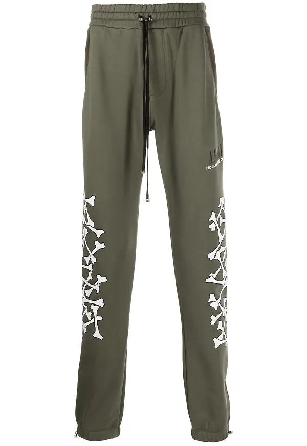 AMIRI sweatpants med bendetalj - Grön