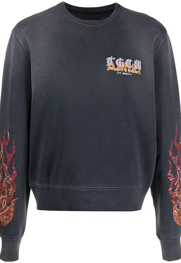AMIRI sweatshirt med applikation - Grå