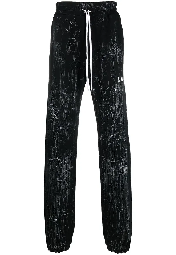 AMIRI trackpants med sprucken effekt - Svart