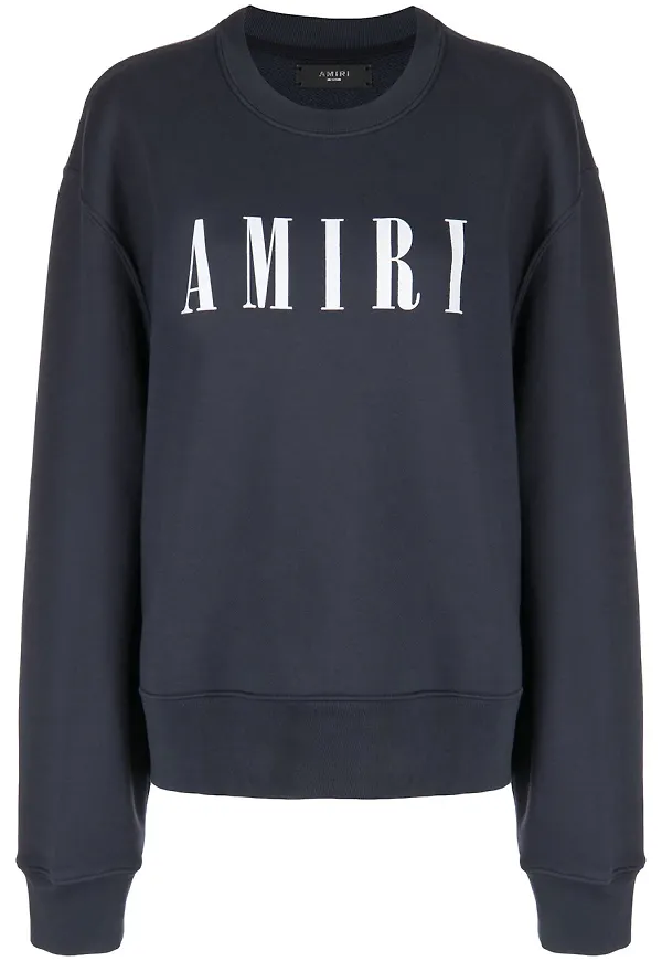 AMIRI tröja med rundad hals - Blå
