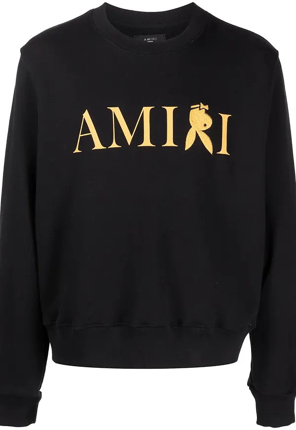 AMIRI vändbar pullover med kanintryck - Svart